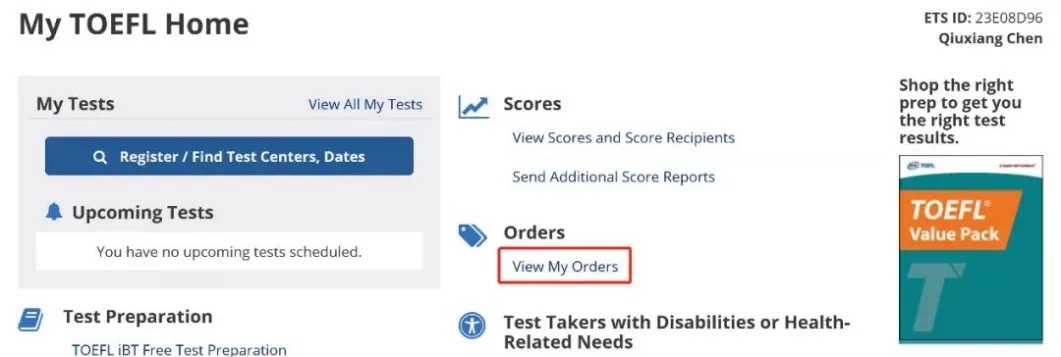 View My Orders